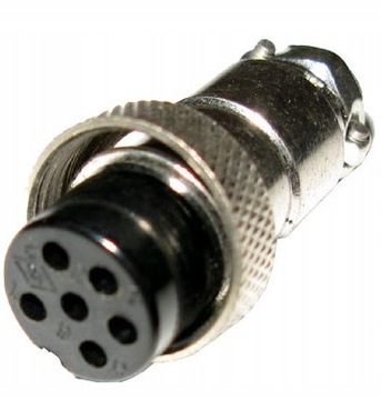 Wtyczka mikrofonowa CB 6-pin wtyk CB prosty