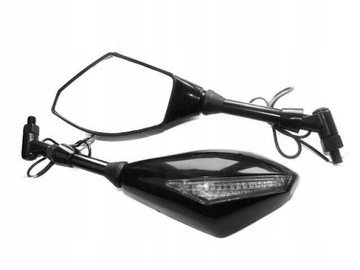 LUSTRA LUSTERKA Z KIERUNKOWSKAZAMI CZARNE M10 10MM