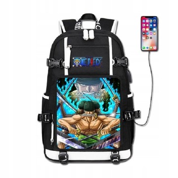 Plecakone kawałek USB ładowanie plecak anime luffy