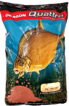Zanęta DRAGON Quattro LIN, KARAŚ czerwony robak 5.0 kg
