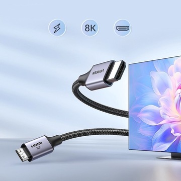 КАБЕЛЬ UGREEN mini HDMI - HDMI HD163 8K 2м ОЧЕНЬ ХОРОШЕГО КАЧЕСТВА