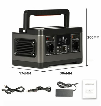 Портативный солнечный генератор электростанции 540 Втч + FlashFish TSP18V60W