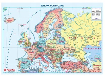PODKŁAD DWUSTRONNY Z MAPĄ EUROPY