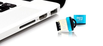 АДАПТЕР Устройство чтения карт памяти MicroSD USB 2.0 Синий АДАПТЕР