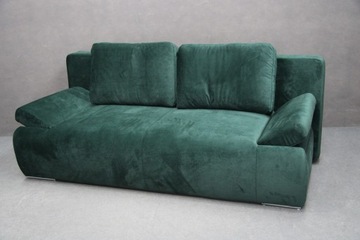 Sofa Zielona Rozkładana 160x210 Kanapa Zieleń LIMA