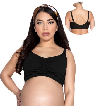 Mitex Mama Bra top ciążowy, do karmienia czerń 85E