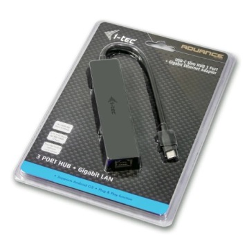 АДАПТЕР iTEC USB C 3.1-LAN GIGABIT+HUB 3 порта SLIM