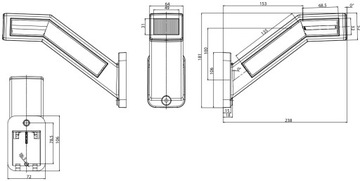 СВЕТОДИОДНЫЙ ГАБАРИТНЫЙ ФОНАРЬ ЗАДНИЙ ПРАВЫЙ ПОЛУПРИЦЕП