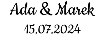 Наклейка на указатель Ваши имена и дата 45 см