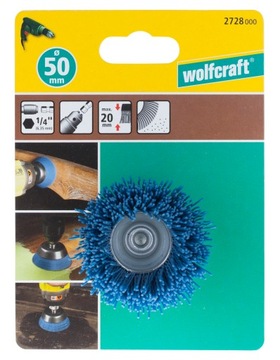 Szczotka doczołowa 45 mm/6 mm Wolfcraft nylon