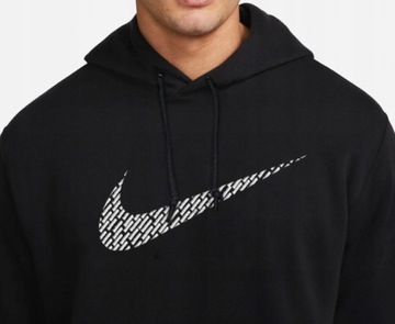 Nike bluza męska z kapturem 694099 010 czarna haftowane logo rozmiar L