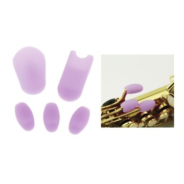 1 zestaw saksofonowych silikonowych poduszek pod kciuk Podkładki pod dłonie w kolorze fioletowym