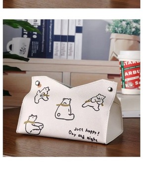 Симпатичный футляр для салфеток с принтом, кожаная коробка для салфеток, водонепроницаемая и пыленепроницаемая