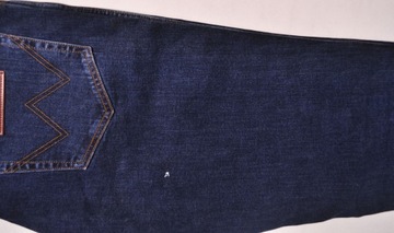 WRANGLER spodnie STRAIGHT high waist DARK BLUE jeans TEXAS SLIM _ W32 L30