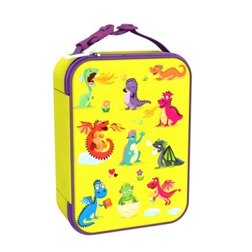 LUNCH BAG TERMICZNY LUNCH BOX TORBA DUŻA ŚNIADANIÓWKA 1-KOMORA SMOKI ION8