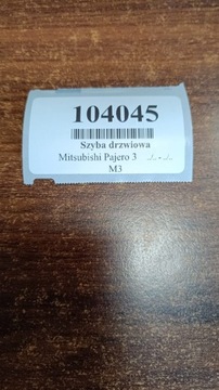 MITSUBISHI PAJERO 3 SKLO (OKNO) DVEŘE LEVÝ ZADNÍ