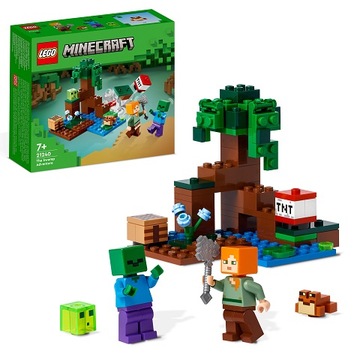 LEGO MINECRAFT - Болотное приключение 21240 + БУМАЖНЫЙ ПАКЕТ LEGO