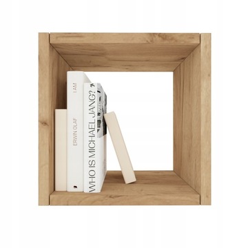 Kwadrat Półka DĄB CRAFT ZŁOTY 30x30x15 wisząca