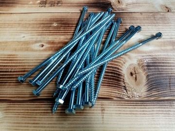 WKRĘTY DO DREWNA Z ŁBEM SZEŚCIOKĄTNYM 8x200mm 1 kg