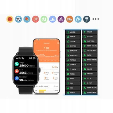 1,7-ДЮЙМОВЫЕ УМНЫЕ ЧАСЫ ДЛЯ Android И IOS
