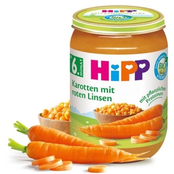 HiPP Nowość BIO Marchewka z Czerwoną Soczewicą