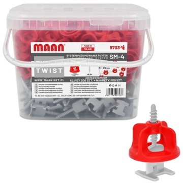 System poziomowania płytek TWIST 1,5 mm 200+100 sztuk