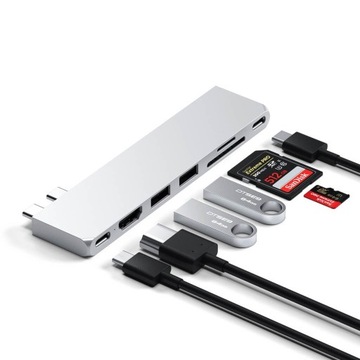 Тонкий адаптер SATECHI Pro Hub для Macbook Air и Pro M1 M2 M3