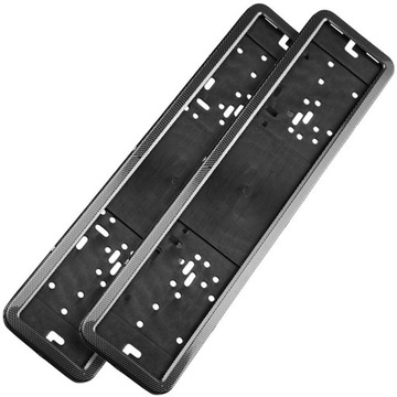 Ramki pod tablicę rejestracyjną Metal Carbon 2 szt