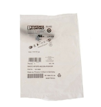 PHOENIX CONTACT 1511860 SACC-M12FS-8CON-PG9-SH NEW