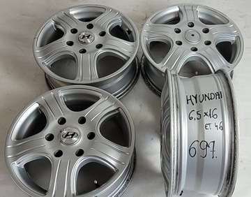 4× DISK HLINÍK HYUNDAI OE KBA 47534 6.5" X 16" 6X139.7 ET 46