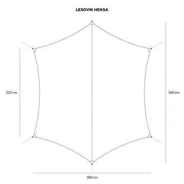 Тент-гамак Lesovik Heksa, бордовый рон