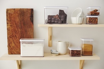 Контейнер для мяса и сыра Rotho, двухсекционный, 1,7л, белый, набор с крышкой