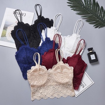 УКОРОЧЕННЫЙ КРУЖЕВНОЙ ТОП-БРАЛЕТ ДЛЯ ВЕЧЕРИНКИ, ЧЕРНЫЙ