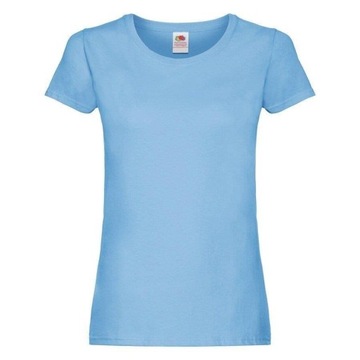T-shirt damski koszulka bawełniana Fruit of The Loom ORIGINAL błękitna XL