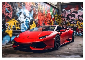 TAPETA DO POKOJU CHŁOPCA MŁODZIEŻOWA AUTO SPORTOWE GRAFFITI 254x184