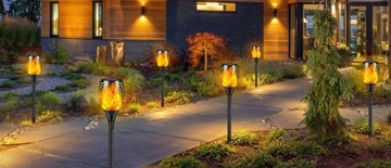 БОЛЬШОЙ САДОВЫЙ ФАКЕЛ 78 СМ СОЛНЕЧНАЯ ЛАМПА С ЭФФЕКТОМ ПОЖАРА