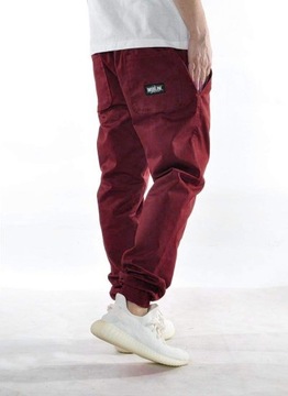 Spodnie S Bossline Casual Jogger bordo joggery