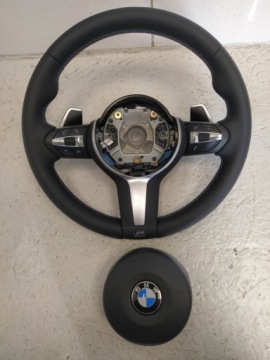 BMW F10 F11 F20 F30 МНОГОФУНКЦИОНАЛЬНЫЙ РУЛЬ ПОДУШКА БЕЗОПАСНОСТИ КОЖА ЛЕПЕСТКИ ПЕРЕКЛЮЧАТЕЛИ НОВЫЙ