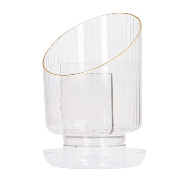 Przezroczysty uchwyt na pędzle do makijażu Obrotowy, wodoodporny, TQ