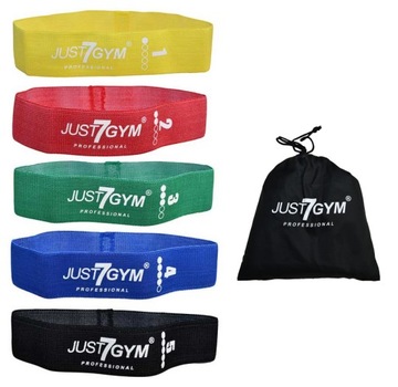 ZESTAW 5 GUM MINI BAND MATERIAŁOWYCH TAŚM FITNESS
