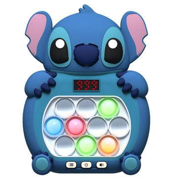 ZRĘCZNOŚCIOWA ELEKTRONICZNA GRA DLA DZIECI POP IT POPIT ANTYSTRESOWA STITCH