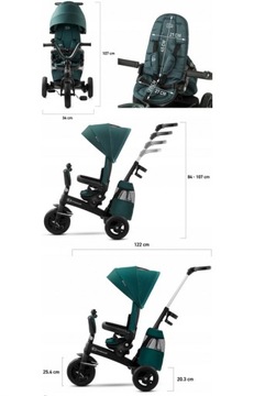 KINDERKRAFT поворотный трехколесный велосипед EASYTWIST аксессуары для толкача РОЗОВЫЙ