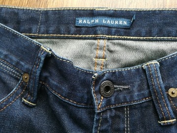 Ralph Lauren Spodnie Jeansy Damskie R XS S Logo Haft Luksusowe