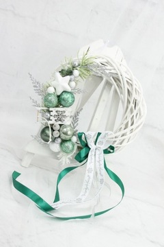 Рождественский венок на дверь, украшение, ЗЕЛЕНОЕ украшение