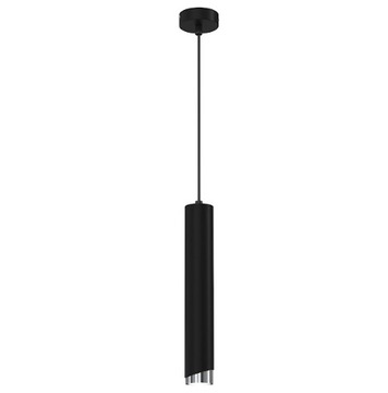 EWILIGHT Lampa sufitowa wisząca zwis tuba eye GU10 czarny/chrom