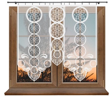 PANEL AŻUR FIRANA ŻAKARDOWA BIAŁA ŁAPACZ SNÓW