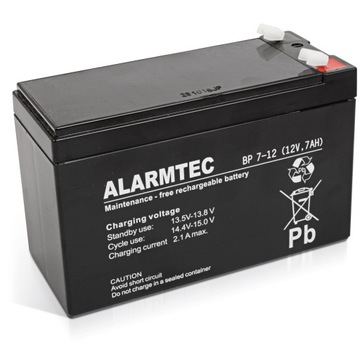 Akumulator 12V 7Ah AGM Alarmtec BP7-12