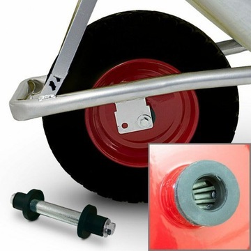 Надувное колесо для универсальной тележки/тачки с осью