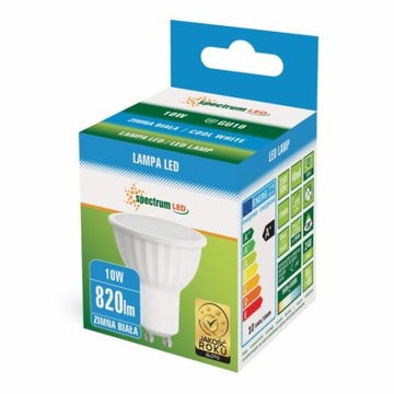 SPECTRUM ŻARÓWKA LED 10W GU10 barwa zimna Spectrum