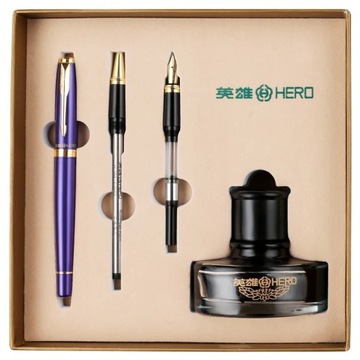 HERO 7056 3 In1 Pen Gift Box Set, Fountain Pen 0.5mm, Ballpoint Pen 0.5mm